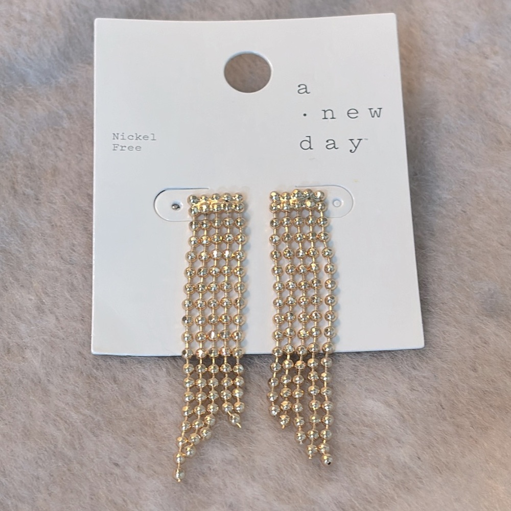 A New Day Gold-Tone Beaded Drop Earrings